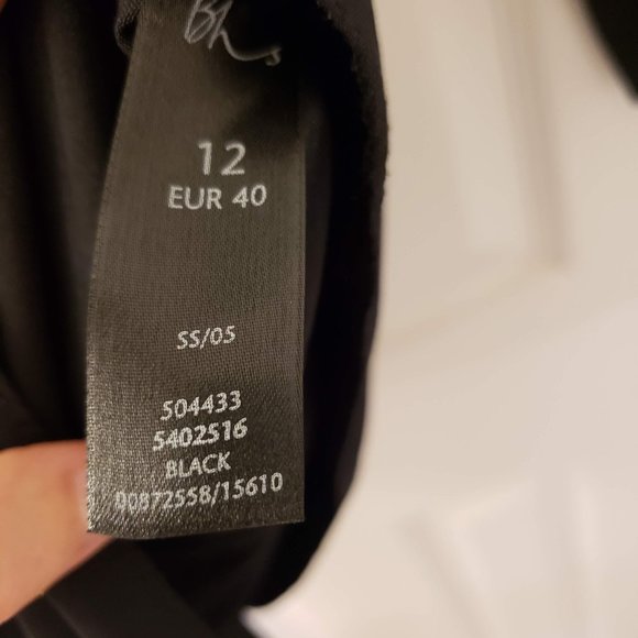 BHS Button Down Black Professional 3/4 Sleeve Top - Picture 3 of 8